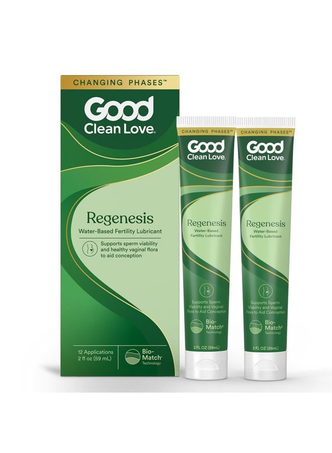 Good Clean Love زيت التشحيم للخصوبة خالي من البارابين من بيولوجينيس™ (عبوة من 2) - Image 1