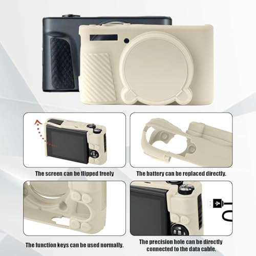 PEUTIER SX730 SX740 Camera Case, Slim Anti-Scratch Silicone Camera Protective Cover Soft Digital Camera Sleeve Compatible with Canon PowerShot SX740 SX730 HS Camera - Image 4