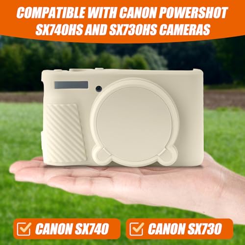 PEUTIER SX730 SX740 Camera Case, Slim Anti-Scratch Silicone Camera Protective Cover Soft Digital Camera Sleeve Compatible with Canon PowerShot SX740 SX730 HS Camera - Image 3
