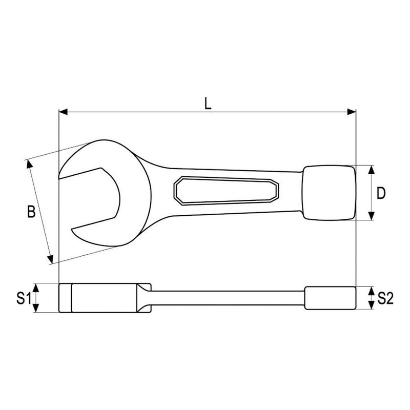 Yato YT1615 Open Impact Wrench 27mm Power toolshand ToolsIndustrial ToolsSpanner AdjustableSpanner Wrench - Image 2