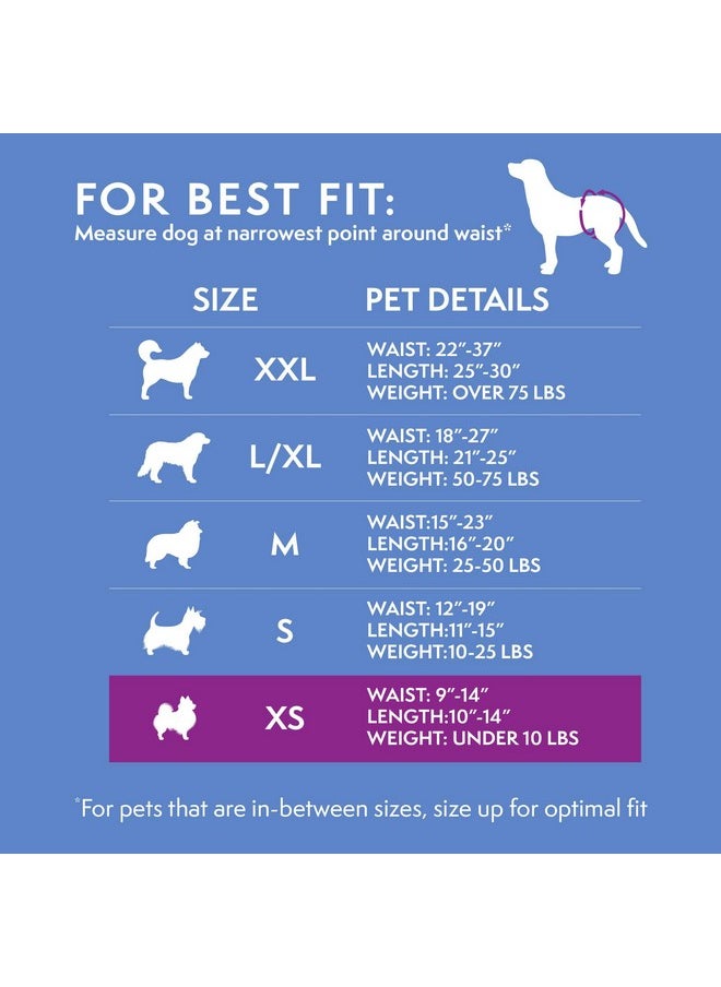 Simple Solution Simple Solution Disposable Dog Diapers, Female Dog Diapers, Puppy Potty Training, Incontinence and Heat Cycle Protection, Extra Small Diapers for Dogs, 9-14 Inch Waist, 30 Count  - Image 3