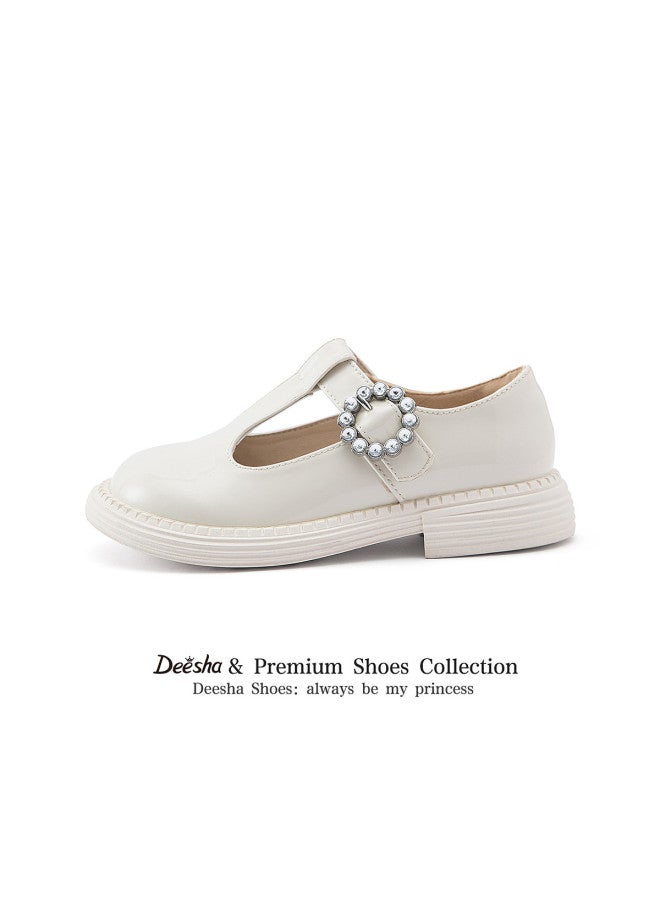 DEESHA Velcro Diamond Buckle】girls' Leather Shoes, Autumn 2025, Children's Fashion Student Performance Shoes, Single Shoes - Image 2