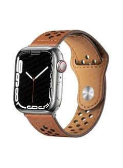 NEW Luxury Adjustable Leather Strap Watch Band Compatible with Apple Watch Series 7 SE 6 5 4 3 | 38/40/41MM and 42/43/44/45/49MM (42/43/44/45/49MM)