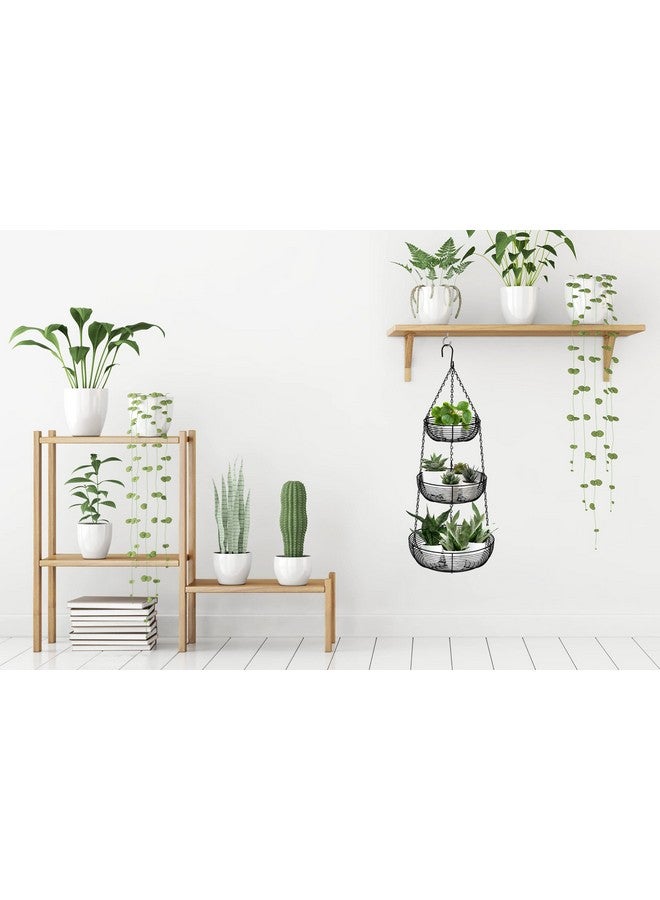 CAXXA 3-Tier Hanging Basket Fruit Organizer Kitchen Heavy Duty Wire, Black - Image 5