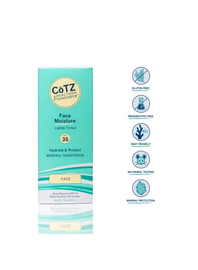 CoTZ Face Moisture Lightly Tinted Mineral Sunscreen Broad Spectrum SPF 35; 1.5 oz / 42.5 g - Image 2