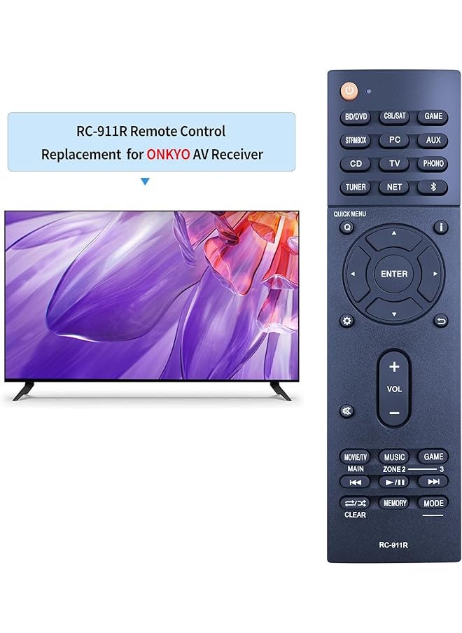 New Rc 911R Replace Remote For Onkyo Av Receiver Tx Nr676E Tx Nr686 Tx Nr585 Tx Nr575 Tx Nr575E Ht R695 Tx Nr656 Tx Rz610 Tx Nr555 Tx Rz710 Tx Rz810 Tx Nr757 Tx Rz720 Tx Nr676