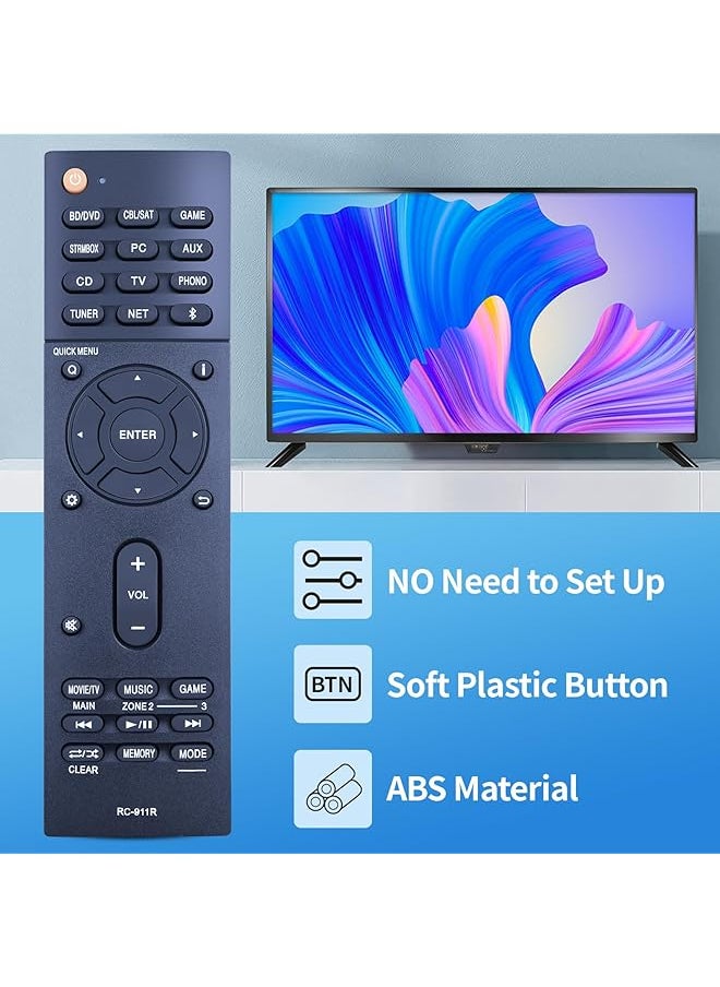 New Rc 911R Replace Remote For Onkyo Av Receiver Tx Nr676E Tx Nr686 Tx Nr585 Tx Nr575 Tx Nr575E Ht R695 Tx Nr656 Tx Rz610 Tx Nr555 Tx Rz710 Tx Rz810 Tx Nr757 Tx Rz720 Tx Nr676