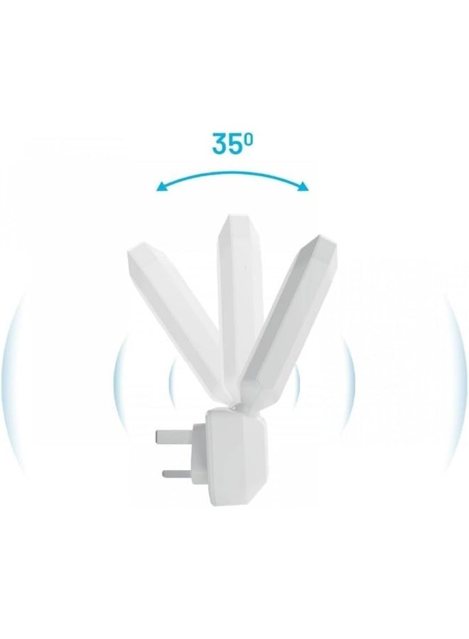 porodo Renewed - Porodo 2.4GHz Wifi Signal Extender 300MBPS UK - White - Image 4