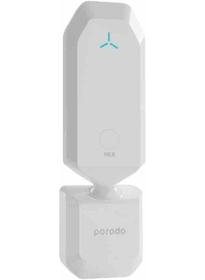 porodo Renewed - Porodo 2.4GHz Wifi Signal Extender 300MBPS UK - White - Image 2