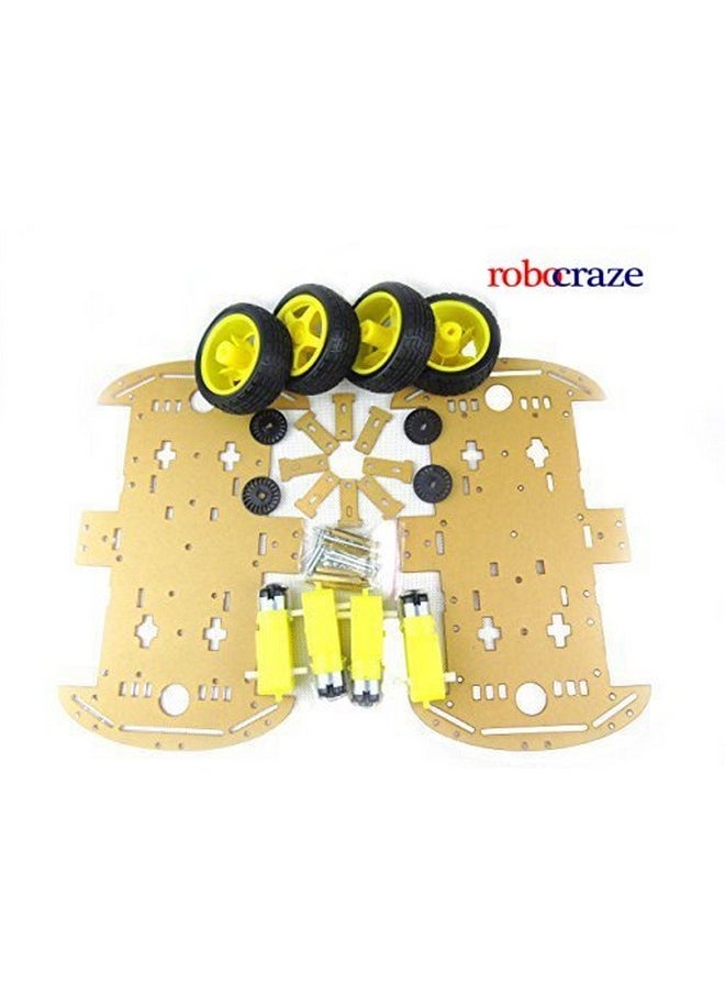 Robocraze - Robocraze DIY 4-wheel Drive Robot Smart Car Chassis Kits with Speed Encoder For RC Car - Image 1
