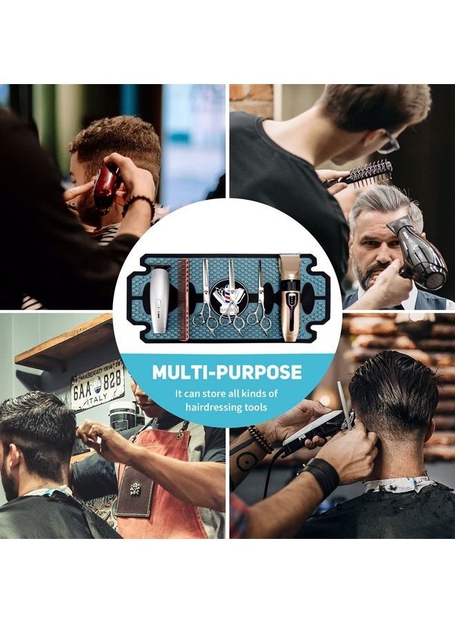 Noverlife Rubber Barber Station Mat, Heat Resistant Anti Slip Hair Salon Service Mat, Double Edge Countertop Protector Pad for Hair Styling Tools, Professional Flexible Mat for Clippers Salon Tools  - Image 4