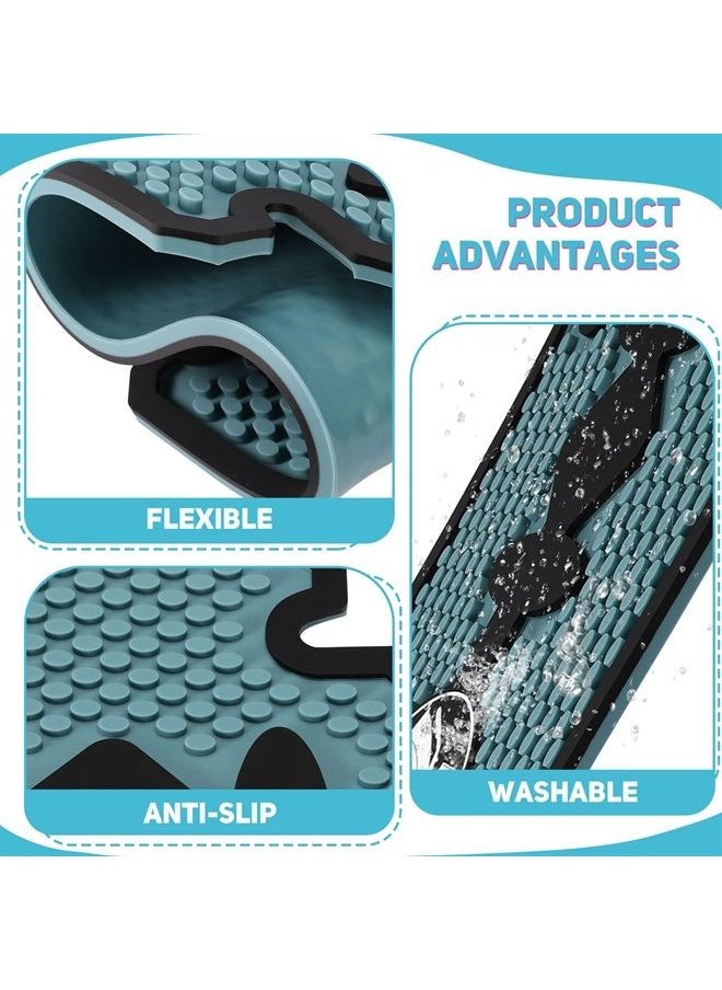Noverlife Rubber Barber Station Mat, Heat Resistant Anti Slip Hair Salon Service Mat, Double Edge Countertop Protector Pad for Hair Styling Tools, Professional Flexible Mat for Clippers Salon Tools  - Image 3