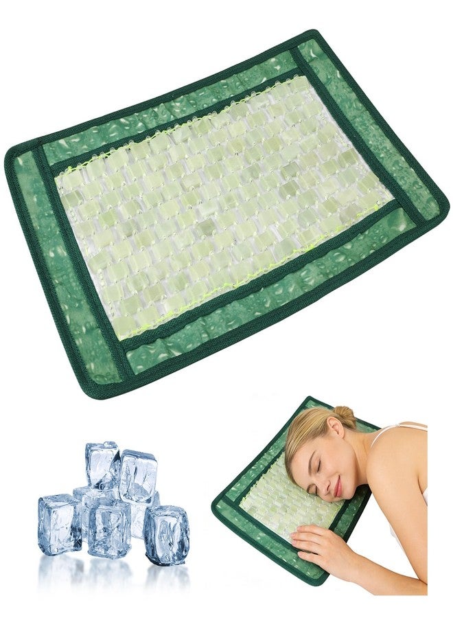LazyGa Jade Massage Pillow Cover, Cold & Soothing Therapy Pillow for Neck Pain Relief, Large Size, Anti-Slip, Multi-Purpose Use for Relaxation & Energy Healing - Image 1