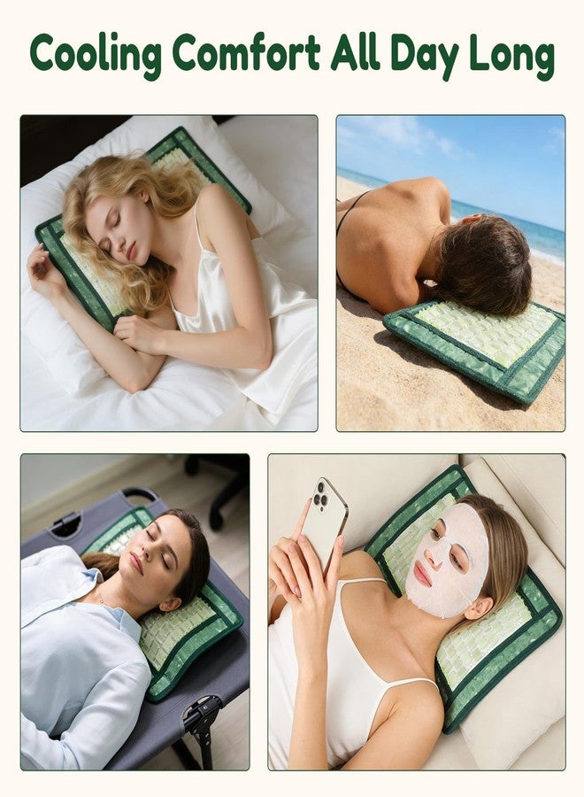 LazyGa Jade Massage Pillow Cover, Cold & Soothing Therapy Pillow for Neck Pain Relief, Large Size, Anti-Slip, Multi-Purpose Use for Relaxation & Energy Healing - Image 4