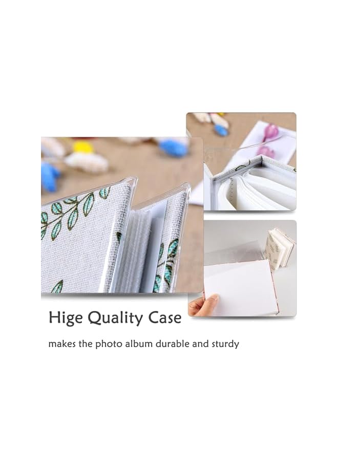 The Bros Small Photo Album for Kids, 100 Pockets Bookshelf Baby Picture Album, Slip-in Linen Cover Memory Book for Family, Wedding Anniversary Vacation Hardcover (Fish) - Image 3