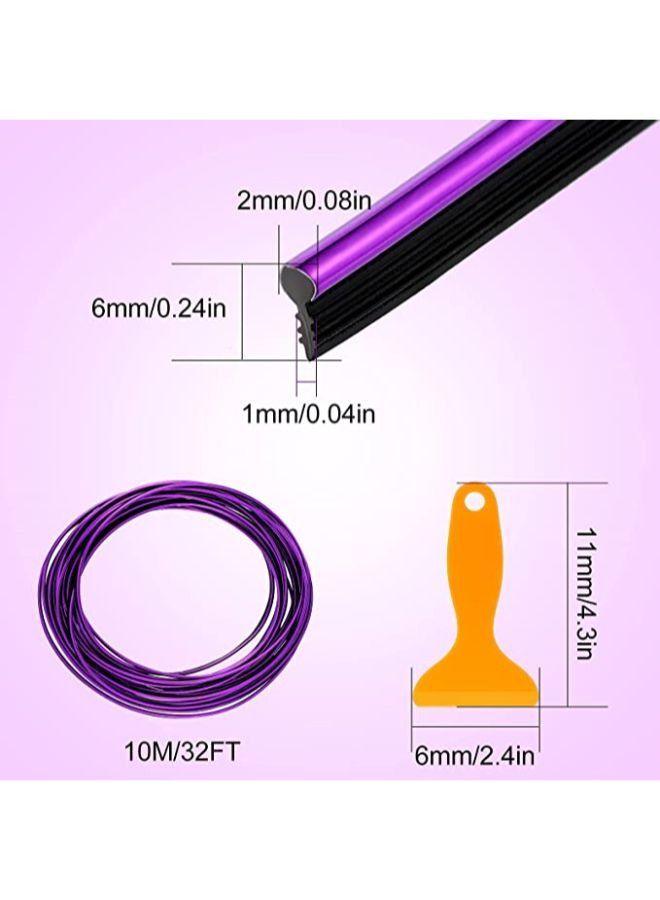 Car Interior Moulding Trim Strips Universal Car Decoration Pinstriping Filler Insert Strips Styling Dashboard Decorative DIY Flexible Strip Garnish Accessory with Installing Tool - Image 2