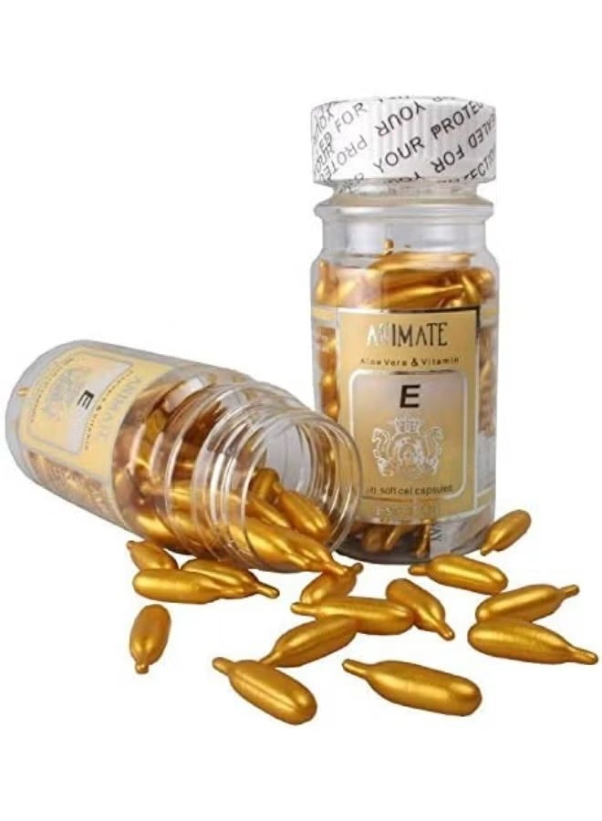 Animate capsules for facial oil with vitamin E.