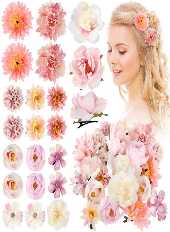 FAMEZA 10 Pcs Flower Hair Clips for Women and Girls | Rose Hairpins Barrettes and Brooch Pins | Boho Bride Wedding Hairpiece | Claw Clips Hair Accessories for Party, Birthday - Image 1