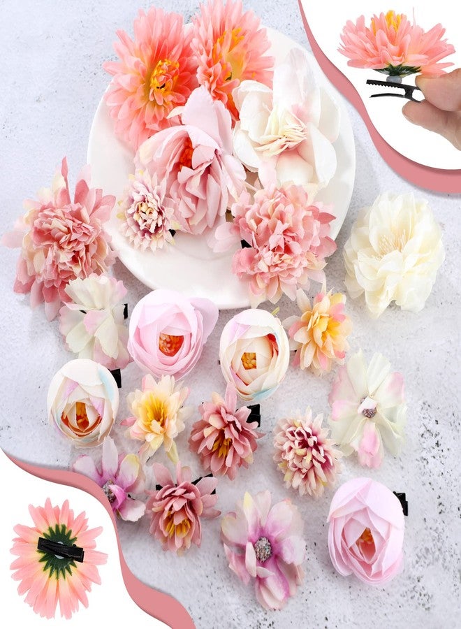 FAMEZA 10 Pcs Flower Hair Clips for Women and Girls | Rose Hairpins Barrettes and Brooch Pins | Boho Bride Wedding Hairpiece | Claw Clips Hair Accessories for Party, Birthday - Image 5