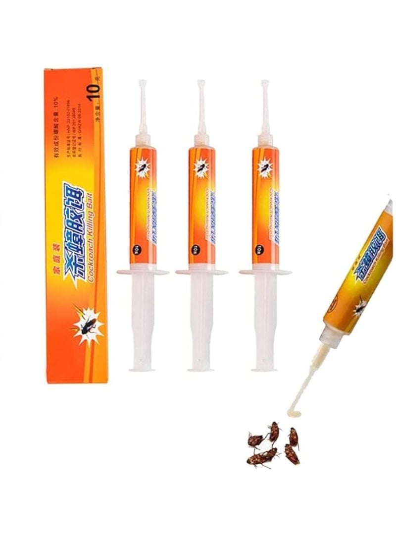 AS SEEN ON TV - Best Cockroach Killer Gel Bait 10g, Safe Efficient Powerful Cockroach Gel Bait Cockroach Eliminator for Toilet Bedroom Kitchen Pack of 3 - Image 1