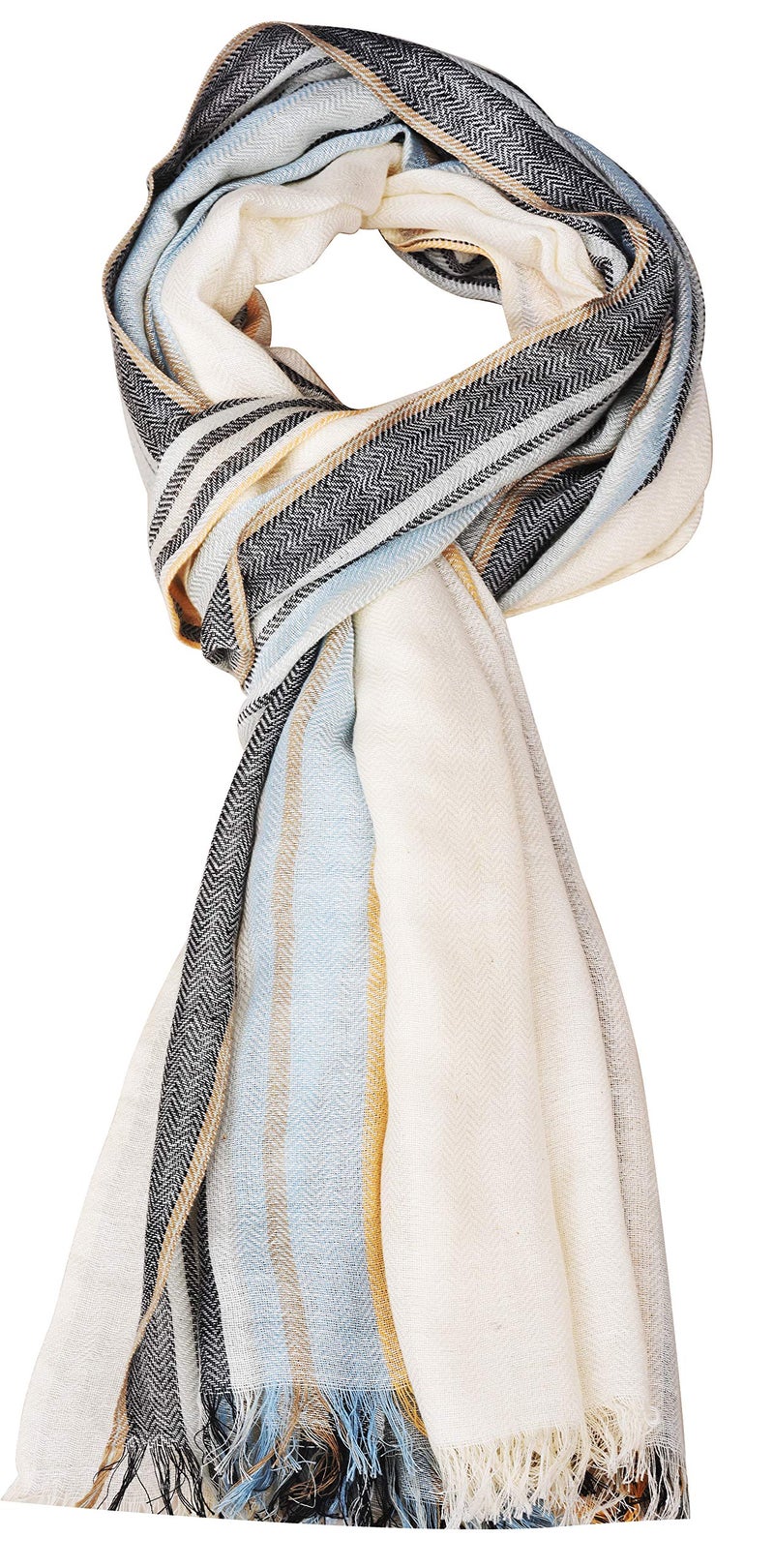 Zaina Unisex Cotton Viscose Scarf for All Ages (Multicolour, 70 x 180 cm) - Image 1