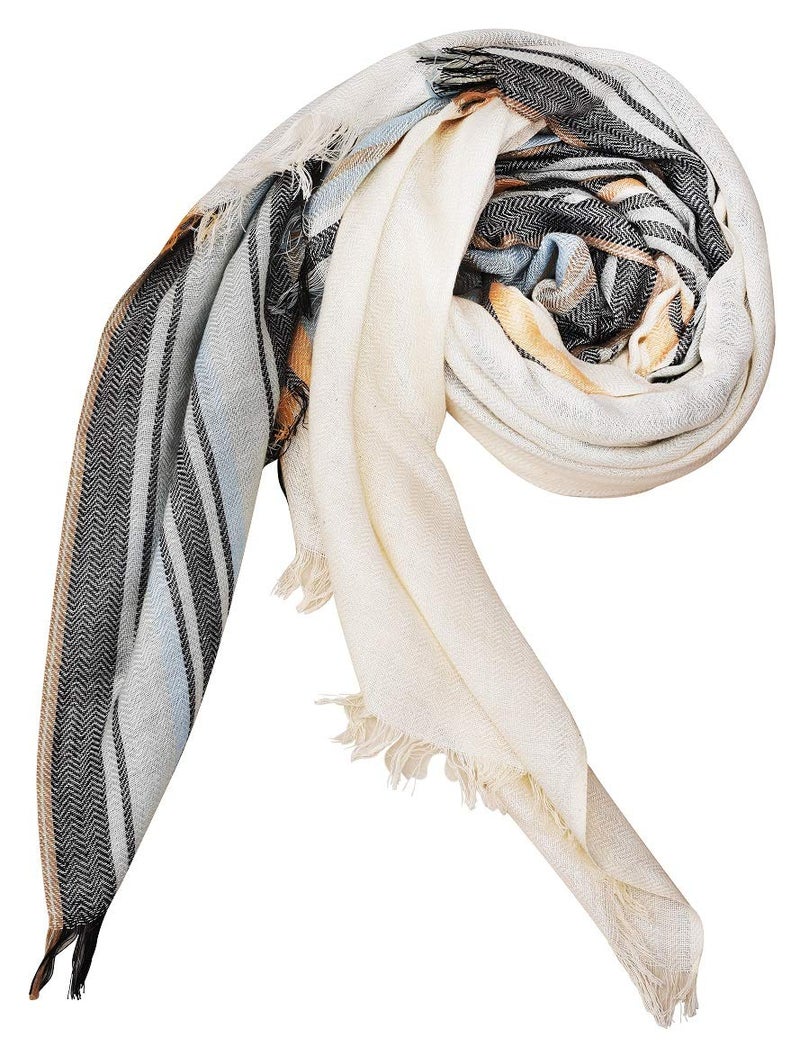 Zaina Unisex Cotton Viscose Scarf for All Ages (Multicolour, 70 x 180 cm) - Image 4