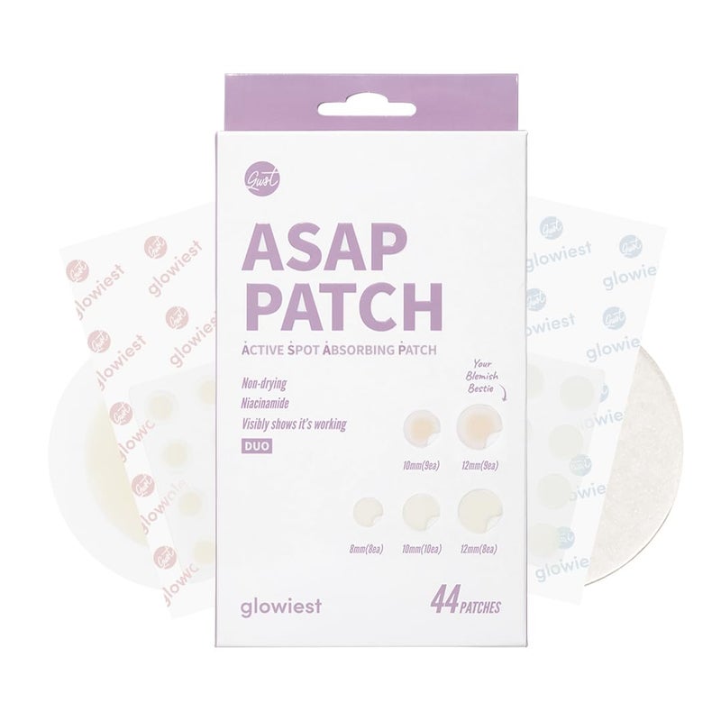 glowiest ASAP Active Spot Alleviating Patch 44 Patches DUO 8mm 10mm 12mm Spot patches Premium Hydrocolloid Dressing Dots Simple Easy Active Treatment - Image 3