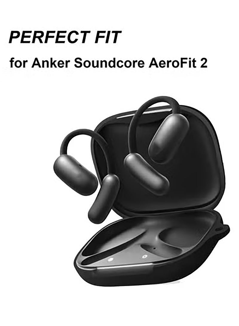 Silicone Case for Anker Soundcore AeroFit 2 Case Cover with Keychain/Cleaner Kit (Green) - Image 2