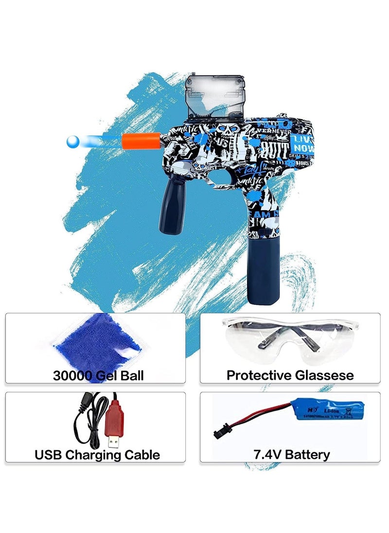 LEDIN - Gel Ball Blaster  Automatic Splatter Ball Blaster with 20000+ Water Beads and Goggles,Outdoor Activities Game Gifts for Teens, Boys and Girls - Image 1