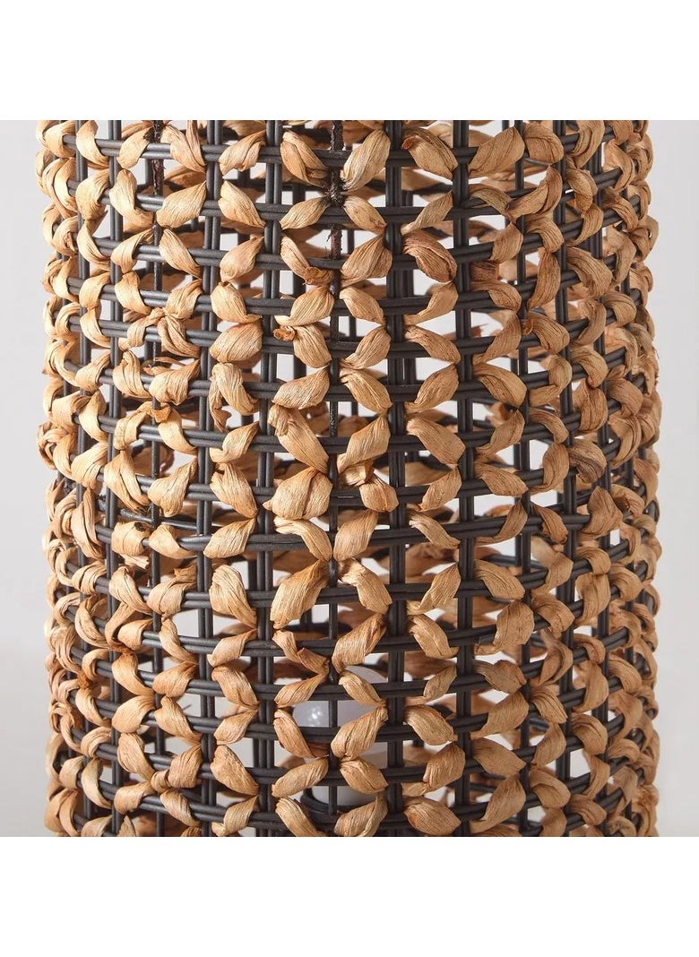 Home Box - Naturel Water Hyacinth Round Floor Lamp - 24x53 cm - Image 1
