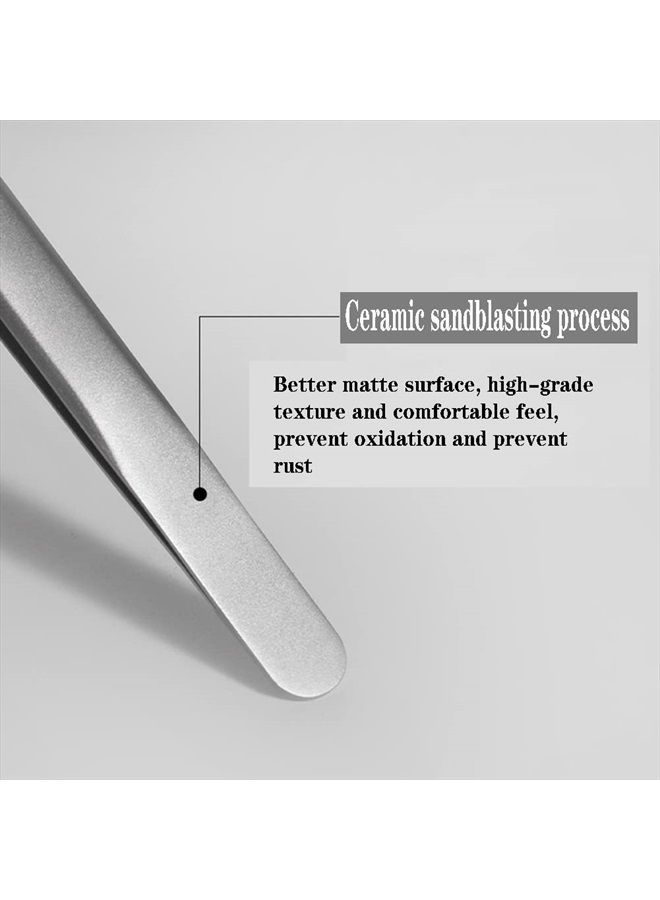 BLAAROOM Professional Facial Blackhead Remover Tweezers,3Pcs Precision Pimple Popper Tool Kit for Whitehead Ance Blemishs Comedones Stainless Steel Makeup Tool - Matte - Image 4