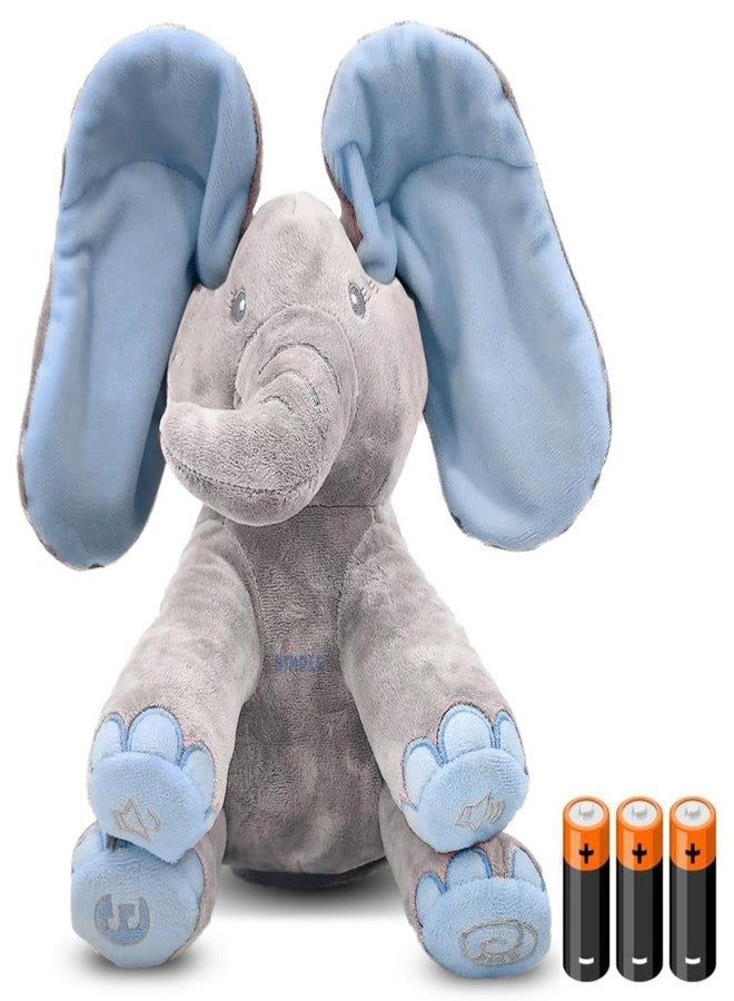 Dimple Kyle Elephant Stuffed Animal Toy - Animated Plush Blue Singing Elephant, Interactive Musical Peek-a-Boo for Babies, Kids, for Toddlers, Ages 0 and Up(Battery Included) - Image 1