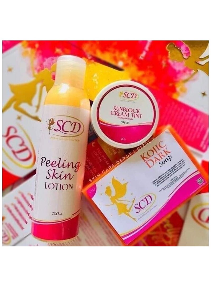SCD Peeling LOTION.SUNBLOCK CREAM,SOAP Set 50ml - Image 2
