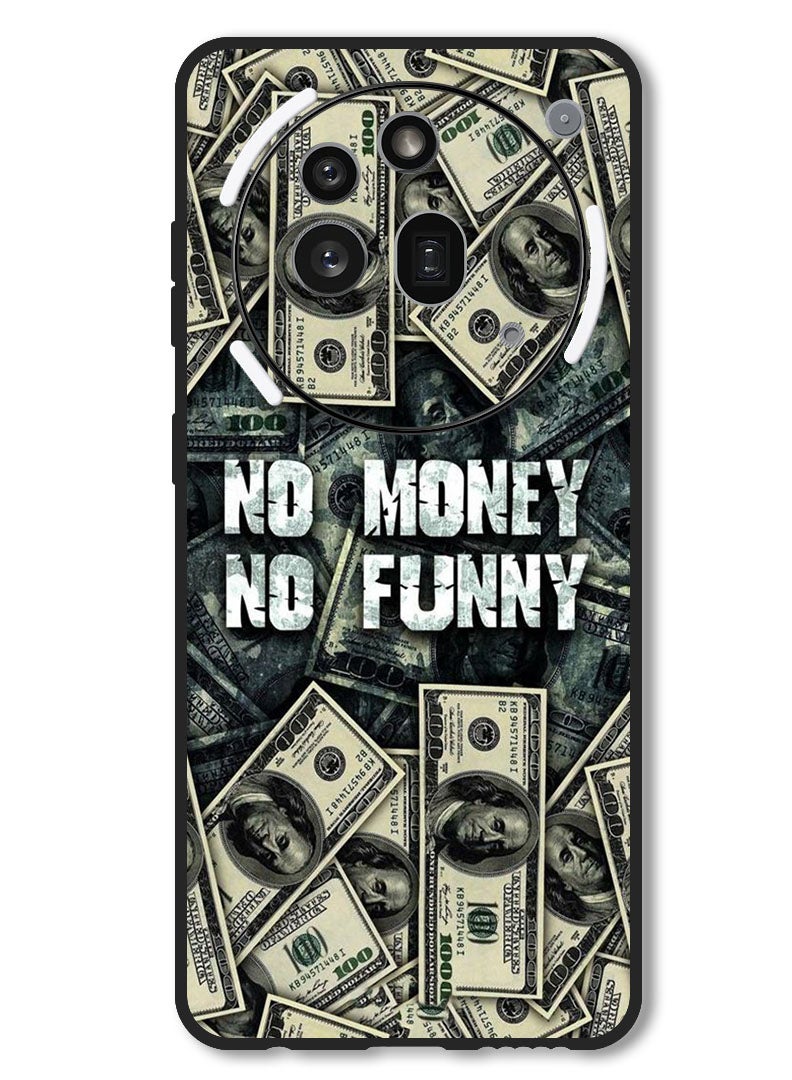 Theodor Case Compatible with Nothing Phone 3a Pro Protection Shockproof Bumper Cover No Money No Funny - Image 1