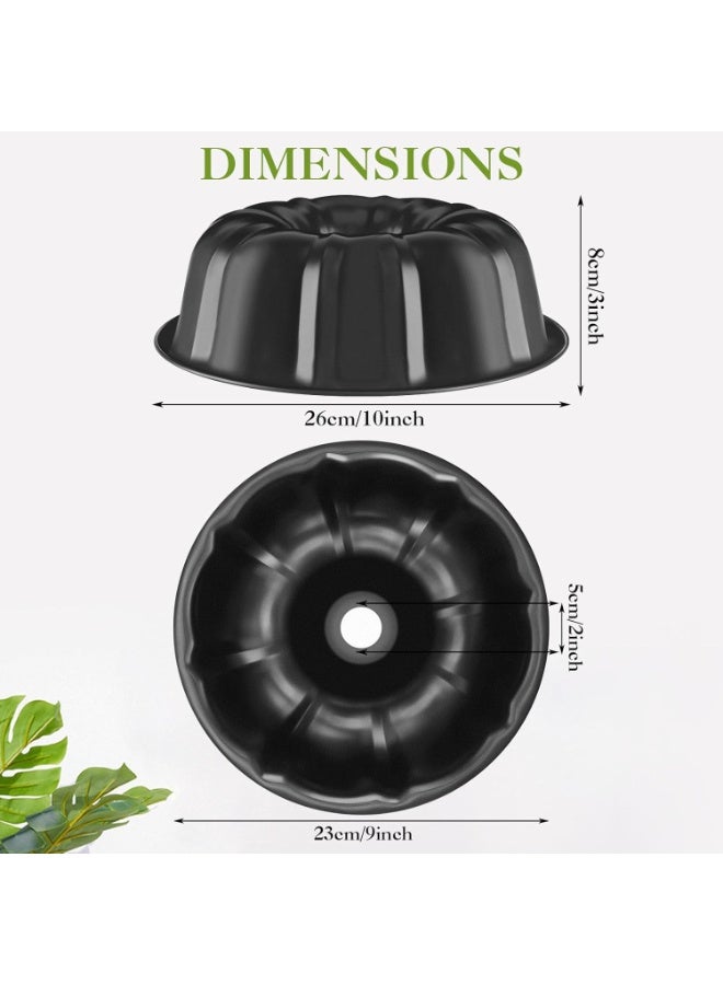 Alissa 10 Inch Bundt Fluted Non Stick Cake Pan Round Mold Leakproof Bakeware Oven Kitchen Home - Image 2