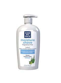 Kiss My face Kiss My Face Moisture Shave 11 Ounce Fragrance-Free 4-In-1 Pump, 11 Fl Oz (Pack of 3)  - Image 1