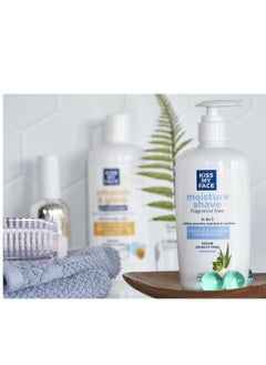 Kiss My face Kiss My Face Moisture Shave 11 Ounce Fragrance-Free 4-In-1 Pump, 11 Fl Oz (Pack of 3)  - Image 4