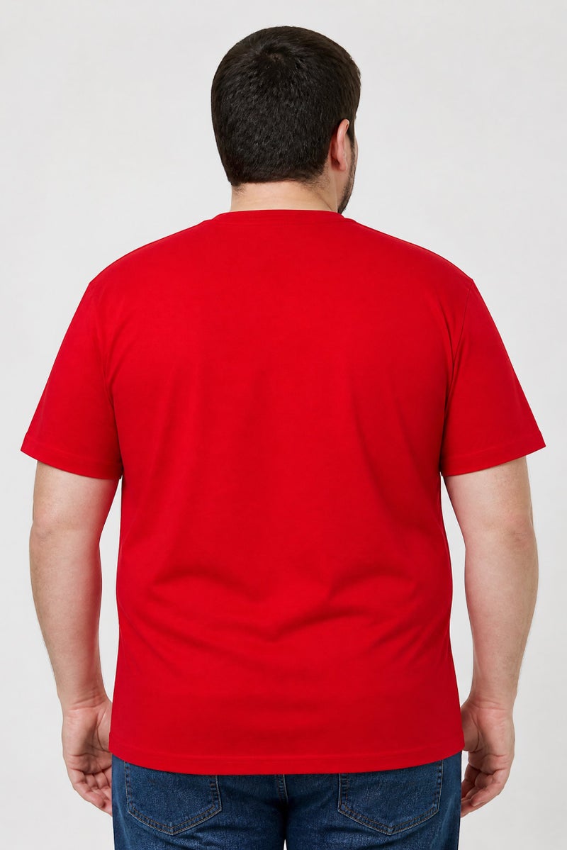La Martina Men Crew Neck Short Sleeve Embroidered Logo T-Shirt, Red - Image 4
