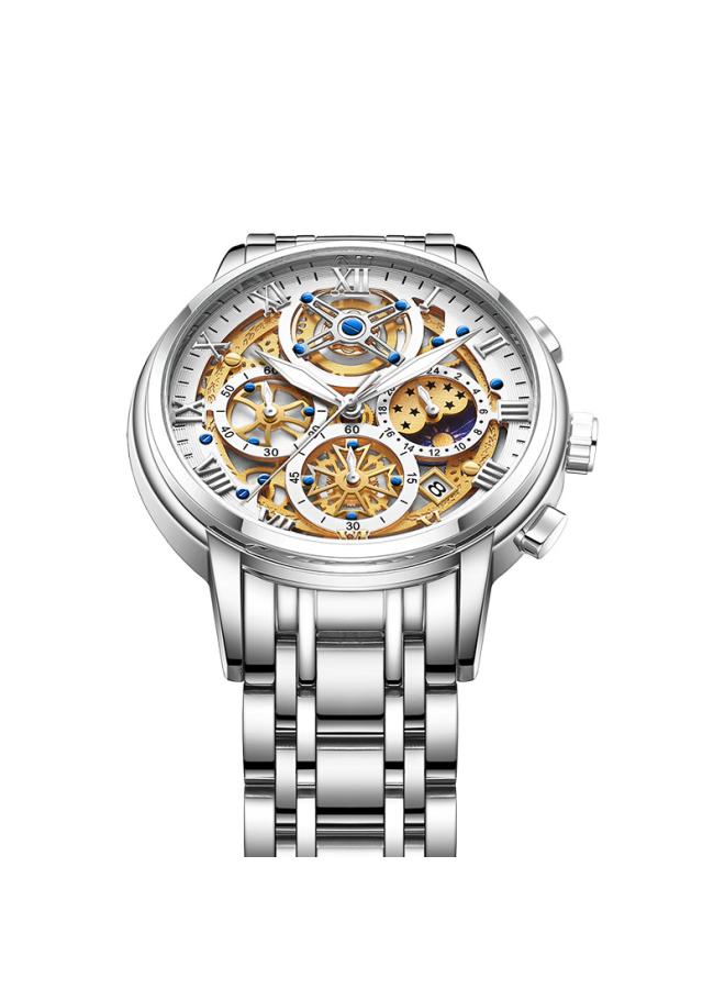 Lige Special For New Explosions Men's Quartz Watch Multifunctional Waterproof Watch Hollow Concept Watch 