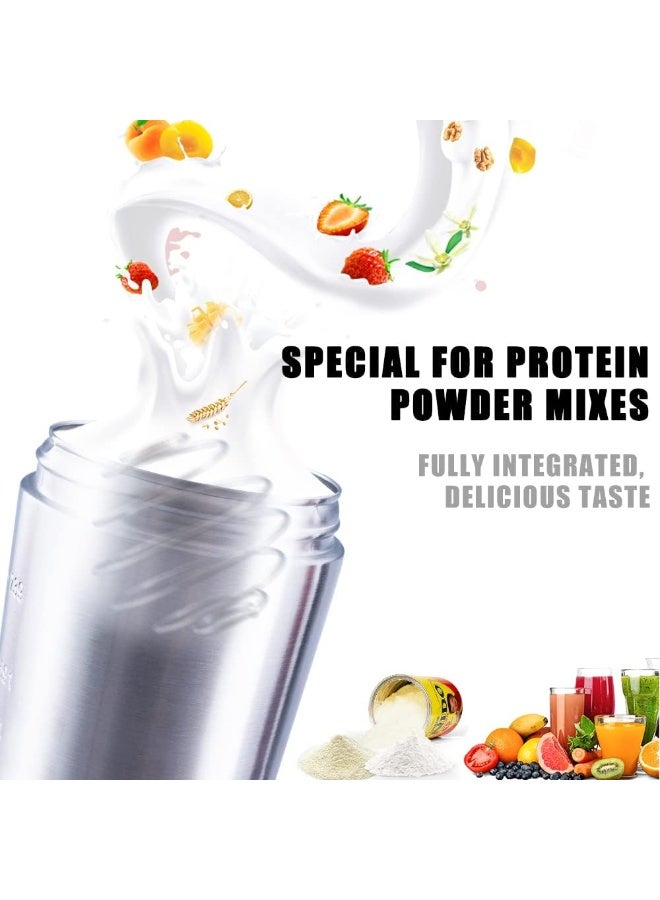PTTIMFFM 739ml Stainless Steel Protein Shaker Bottle with Mixing Ball & Cleaning Brush, Leakproof, BPA-Free Metal Gym Shaker for Protein Powder & Supplements - Image 3