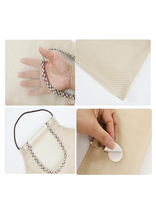 RASOFAB Zwerlin 1 Pc's Hanging Mesh Storage Bag Portable Produce Bags for Vegetable Onion Potatoes Large Beige Garbage Bag Organizer Bathroom Storage Bag - Image 4