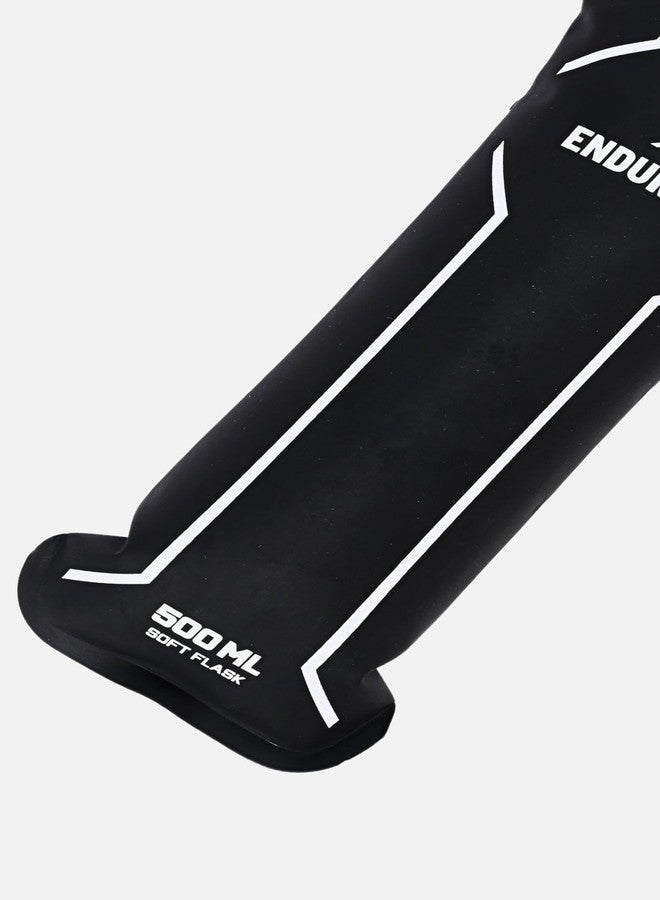 ENDURACE Soft Flask Foldable Water Bottle, 500 ml, TPU Material, for Running, Camping, Outdoor Sports, Black - Image 3