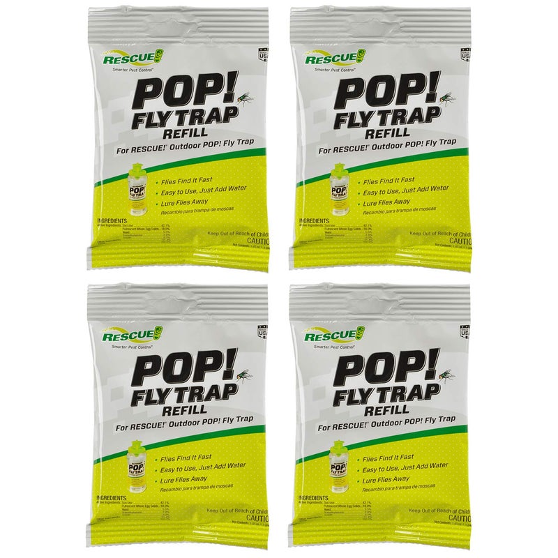RESCUE! POP! Fly Trap Bait Refill â€“ Outdoor Use â€“ 4 Pack - Image 1