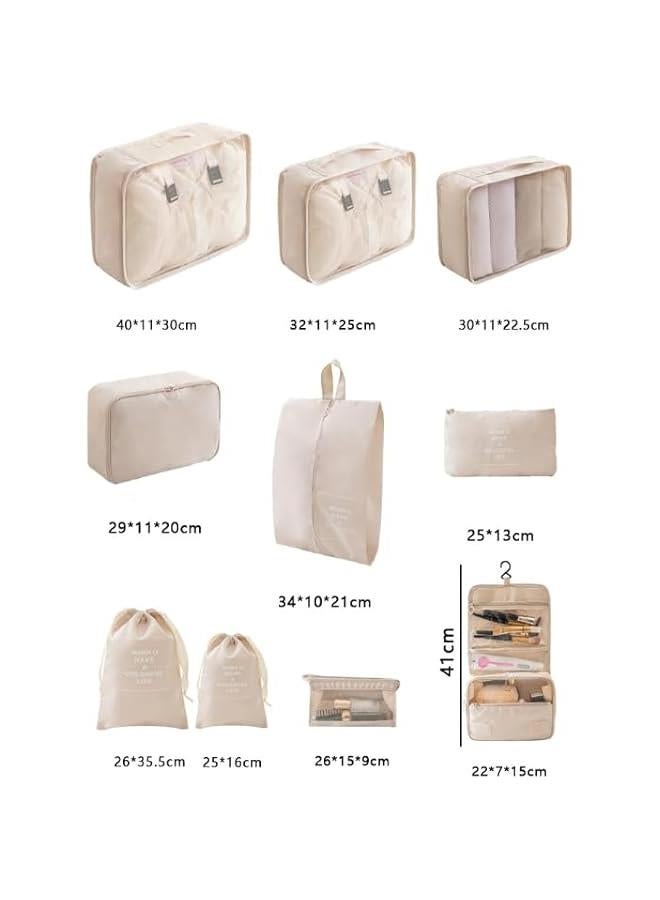 HOOKOR 10 Set Packing Cubes for Suitcases,Packing Cubes with Clothing Bag, Accessories Bags Packing Cubes for Travel Luggage Organizer for Women Men (Black) - Image 2