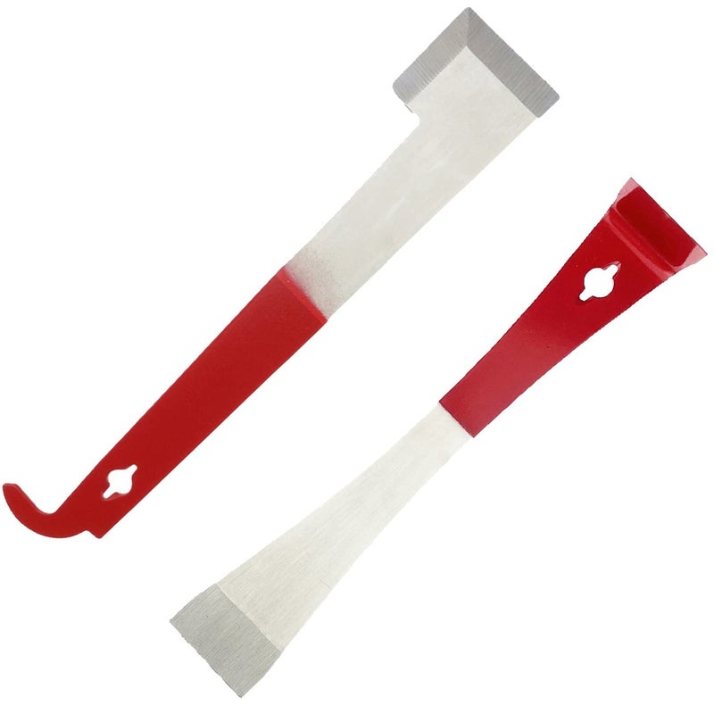 Kasteco 2 Pack Steel Beekeeping Hive Tool Hive Scraper Tool Bee Frame Lifter and Scraper Equipment for Beekeepers 2 Types