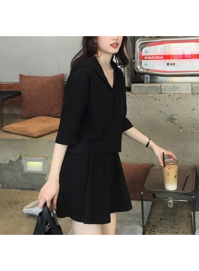 Song Feng Ya Summer New Casual Fashion Youthful Stylish Internet-famous Streetwear Salt-style Outfit Two-piece Set Women's Trendy - Image 3