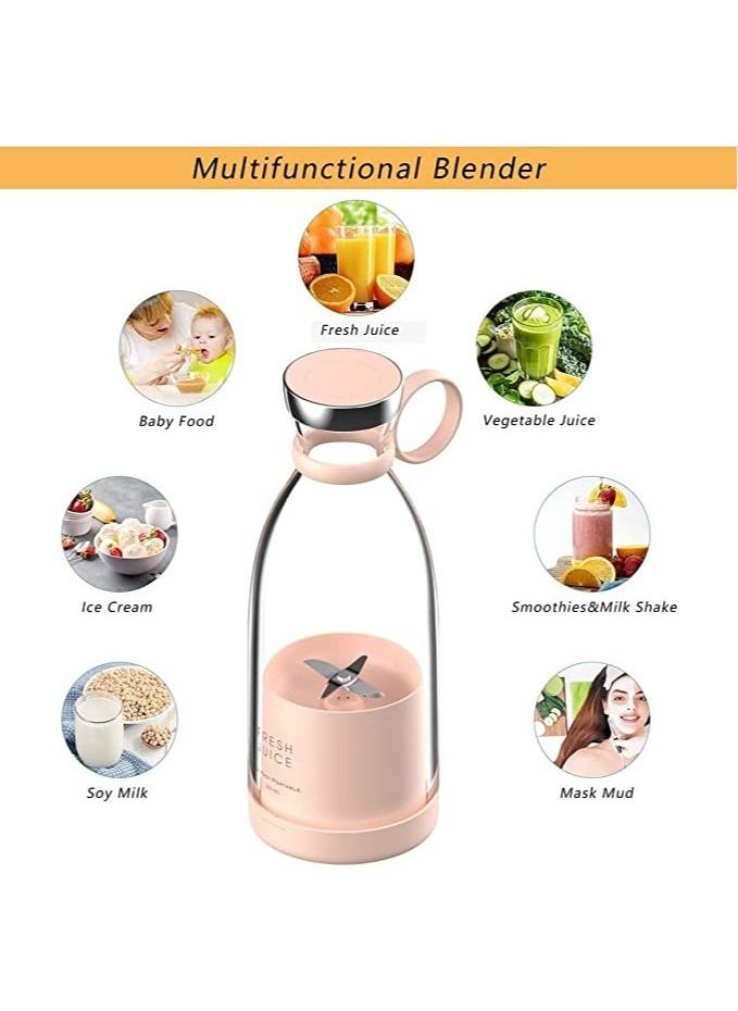 Arabest - Personal Size Blender, Portable Blender, Battery Powered USB Blender (Pink) - Image 1