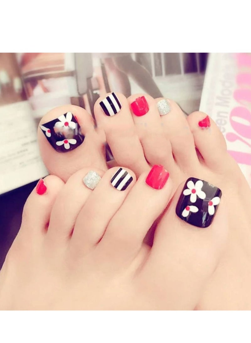 Unspecified Multicolor Toe nail Kit with Free Double Face Glue - Image 1