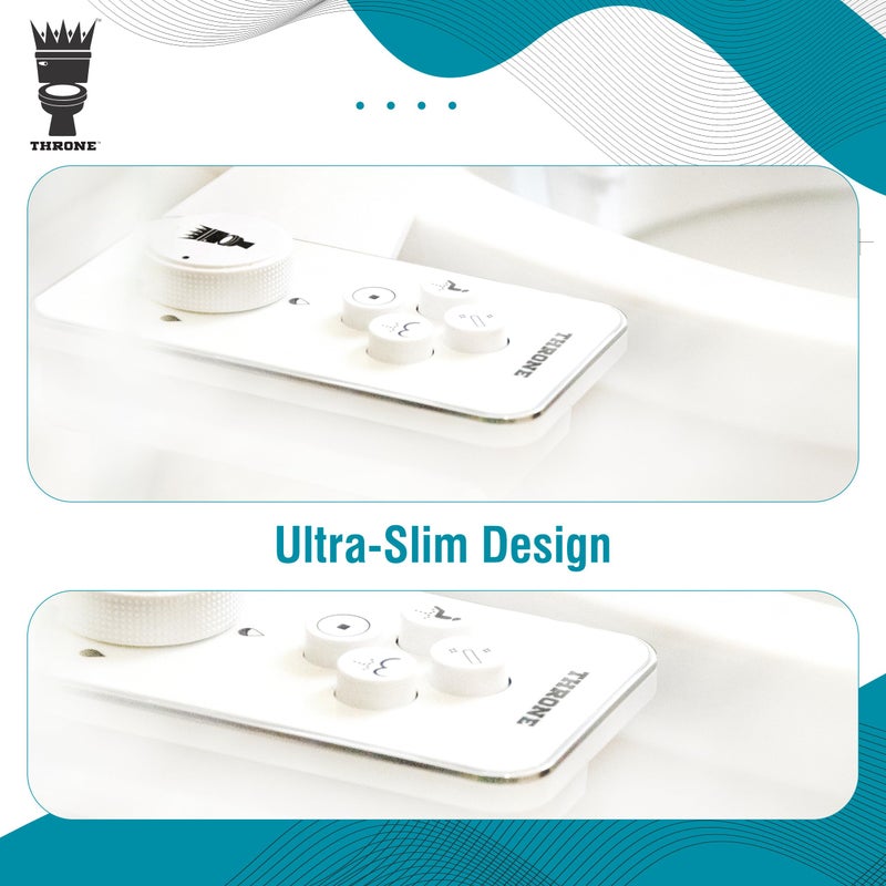 ثرون مرفق بيديت ثرون للمرحاض - براءة اختراع أمريكية - بخاخ ماء بارد غير كهربائي ذاتي التنظيف، فوهة مزدوجة (غسيل أمامي وخلفي)، مرفق مقعد المرحاض سهل التركيب (أبيض) - Image 4