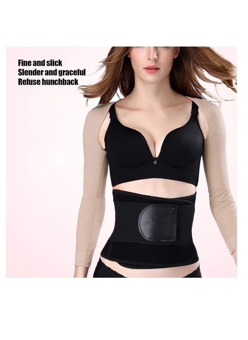Realfrog Arm Slimming Sleeve Elastic Arm Shoulder Upper Arm Compression Wrap Shaper Tops Back Corrector for Women  - Image 2
